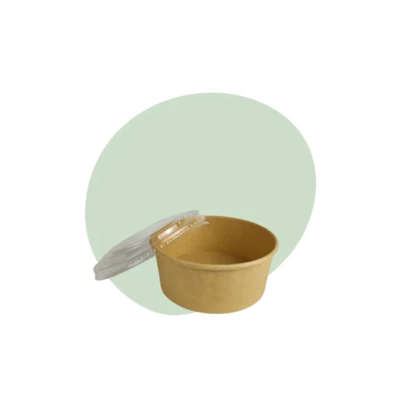 750ml Kraft Salad Bowl - Pet Lid