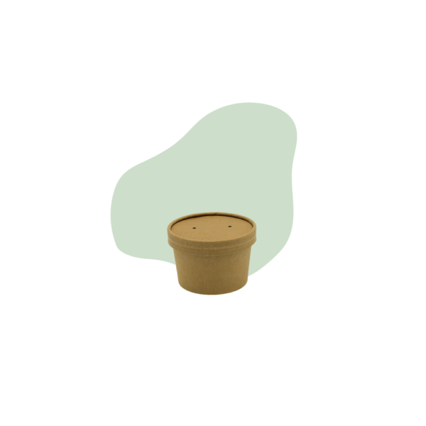 250ml/8oz Kraft Soup Bowl - Paper Lid